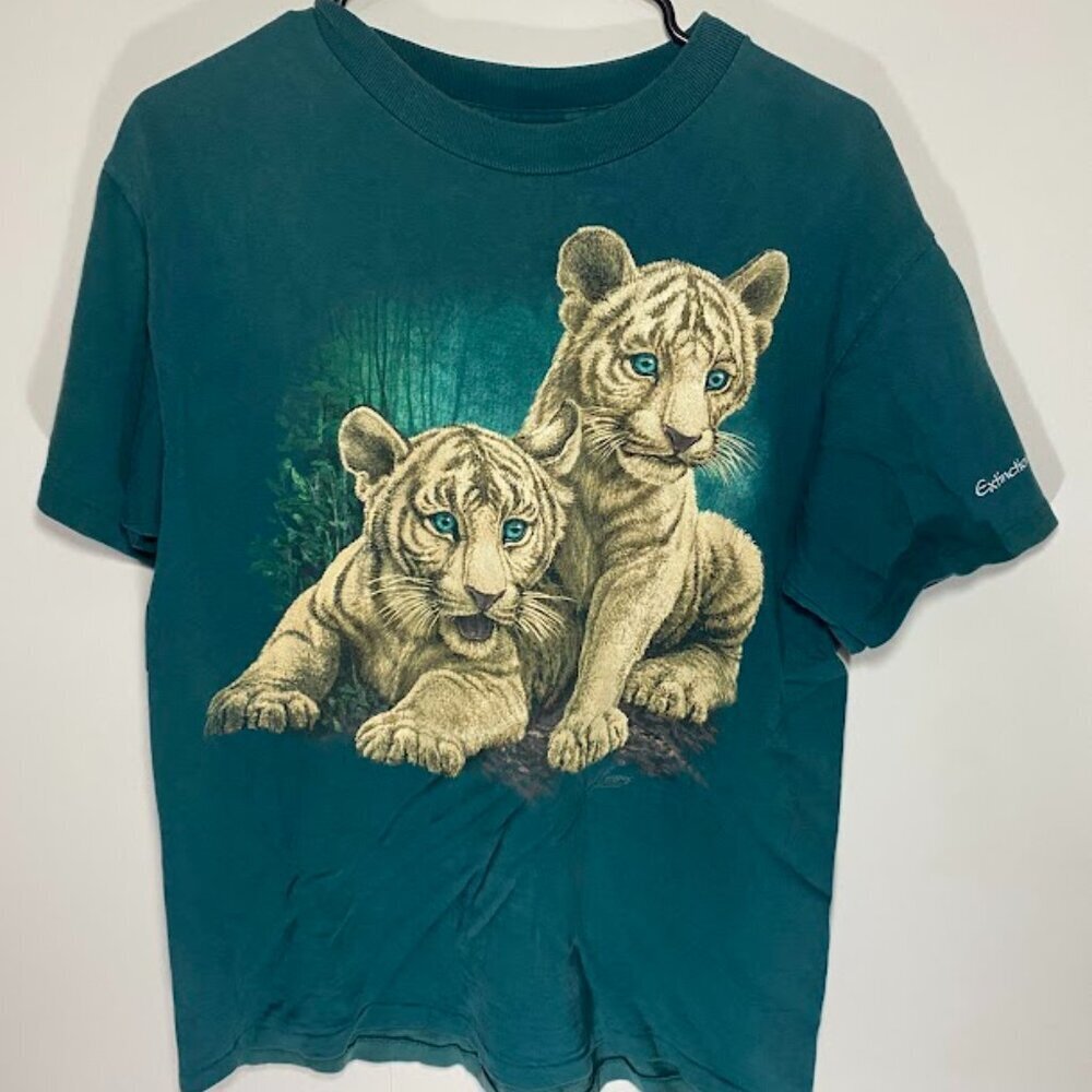 Wildlife Graphic Tee - Teal Short Sleeve Women’s Top